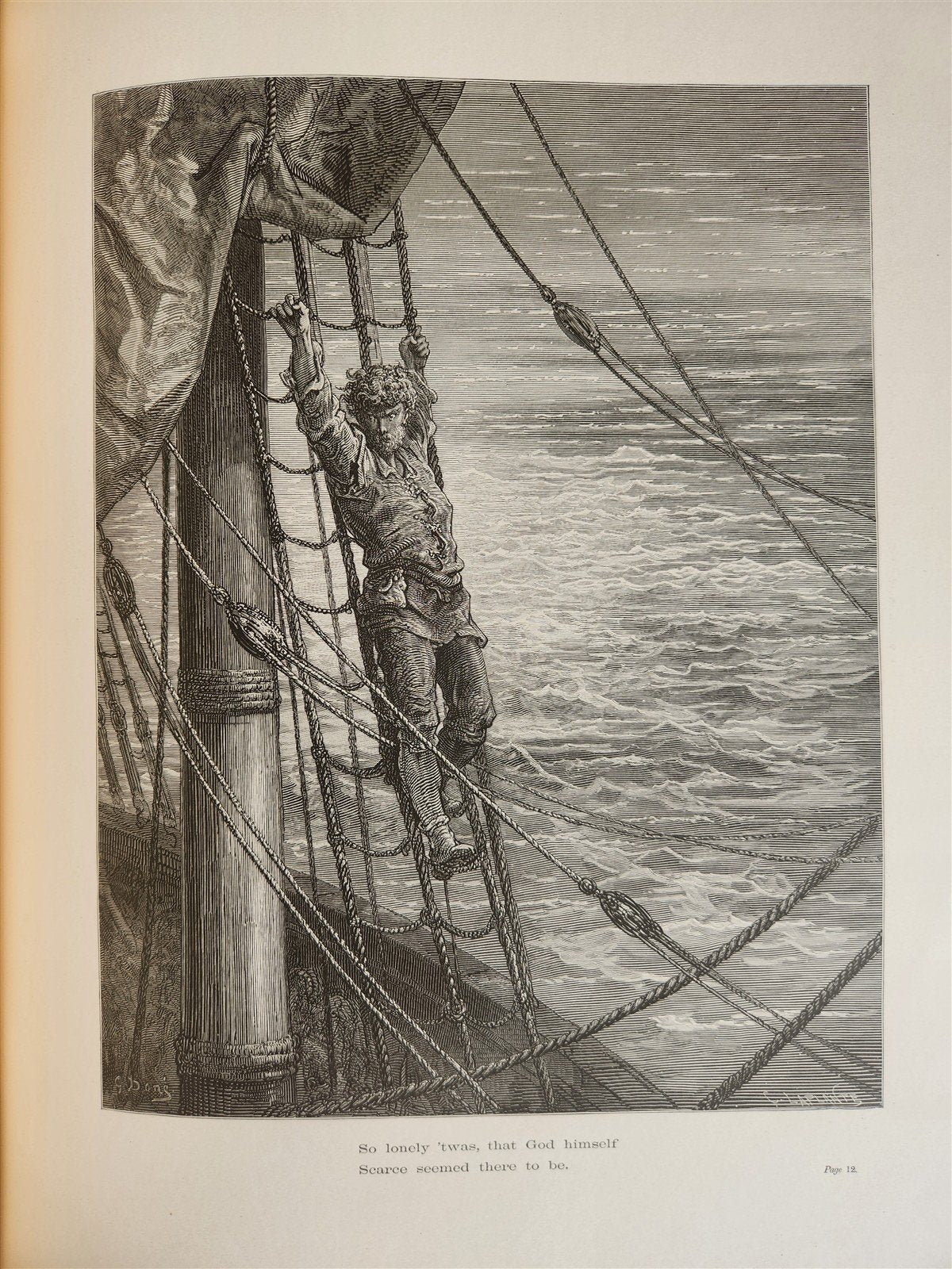1877 The Rime of Ancient Mariner antique FOLIO Illustrated by GUSTAVE DORE