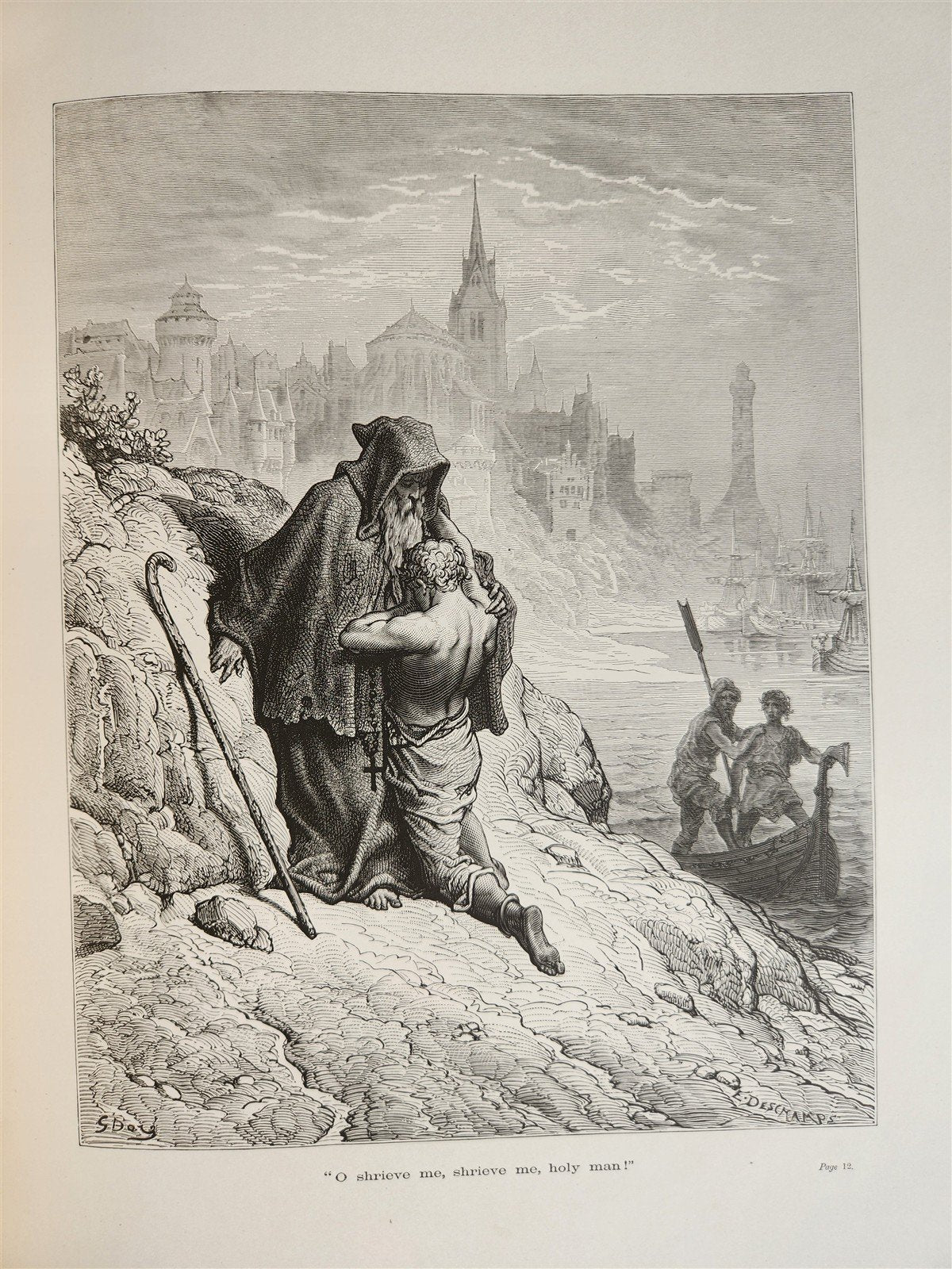 1877 The Rime of Ancient Mariner antique FOLIO Illustrated by GUSTAVE DORE