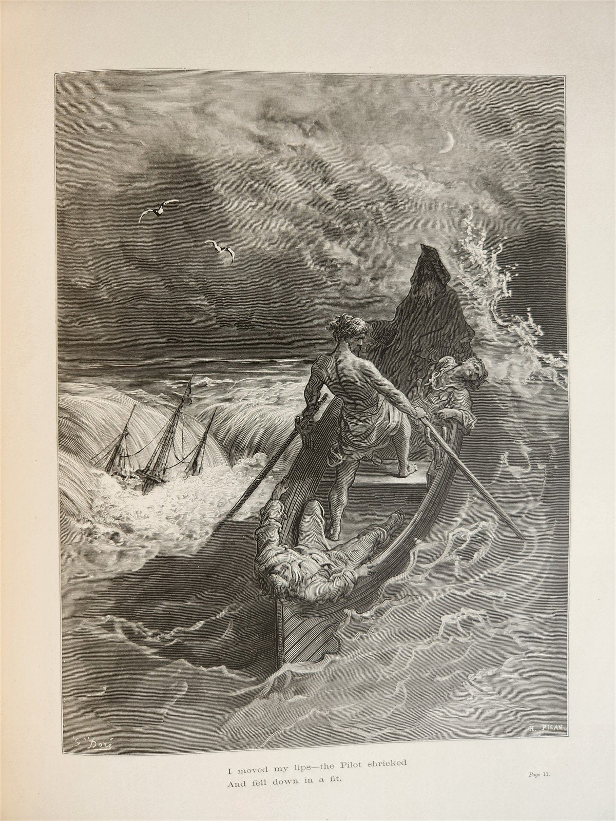 1877 The Rime of Ancient Mariner antique FOLIO Illustrated by GUSTAVE DORE