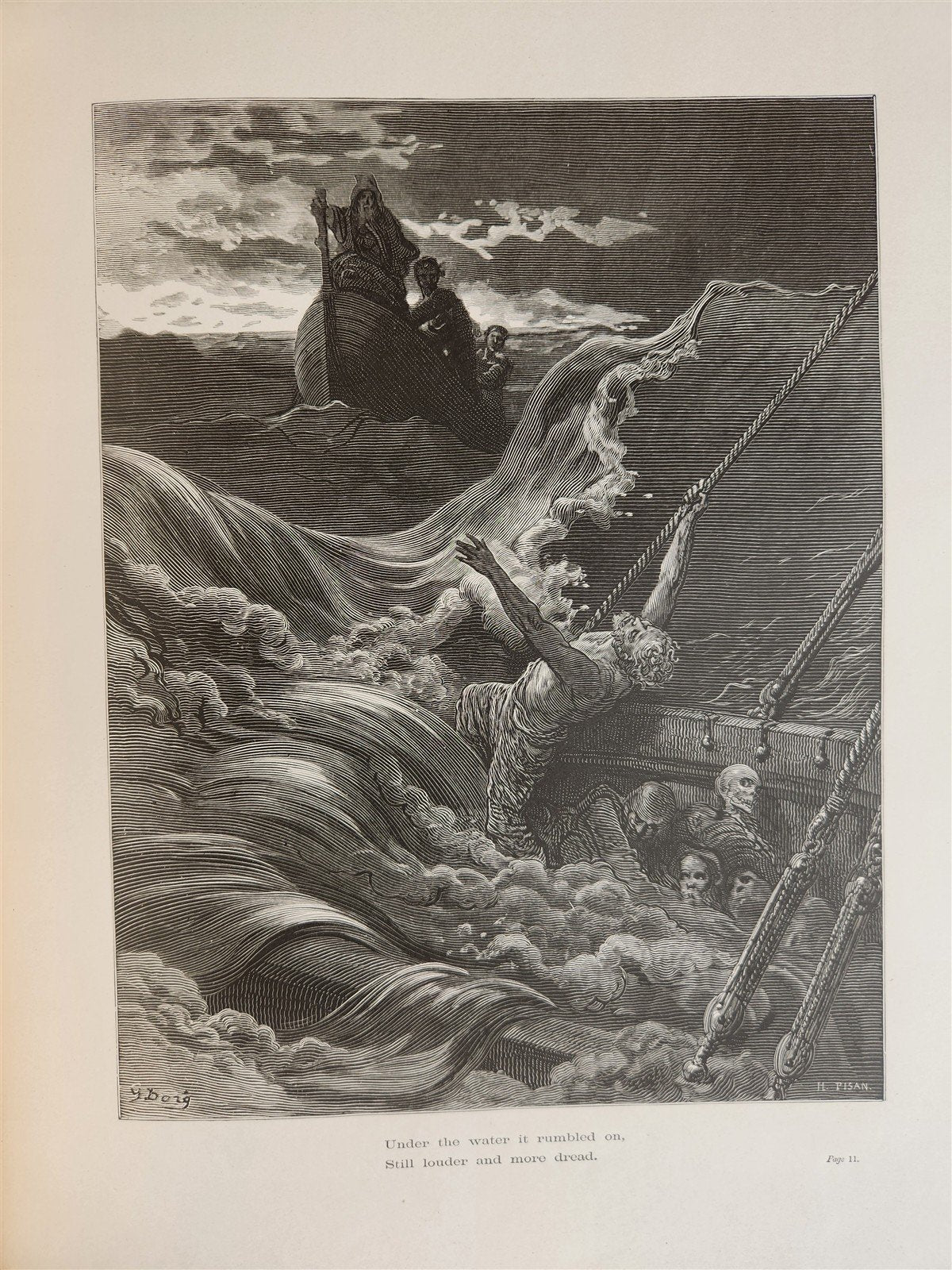 1877 The Rime of Ancient Mariner antique FOLIO Illustrated by GUSTAVE DORE