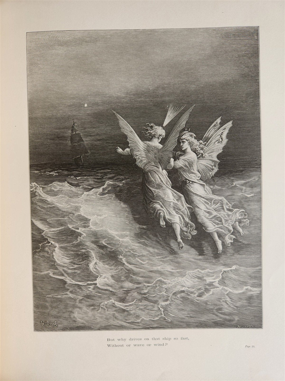 1877 The Rime of Ancient Mariner antique FOLIO Illustrated by GUSTAVE DORE