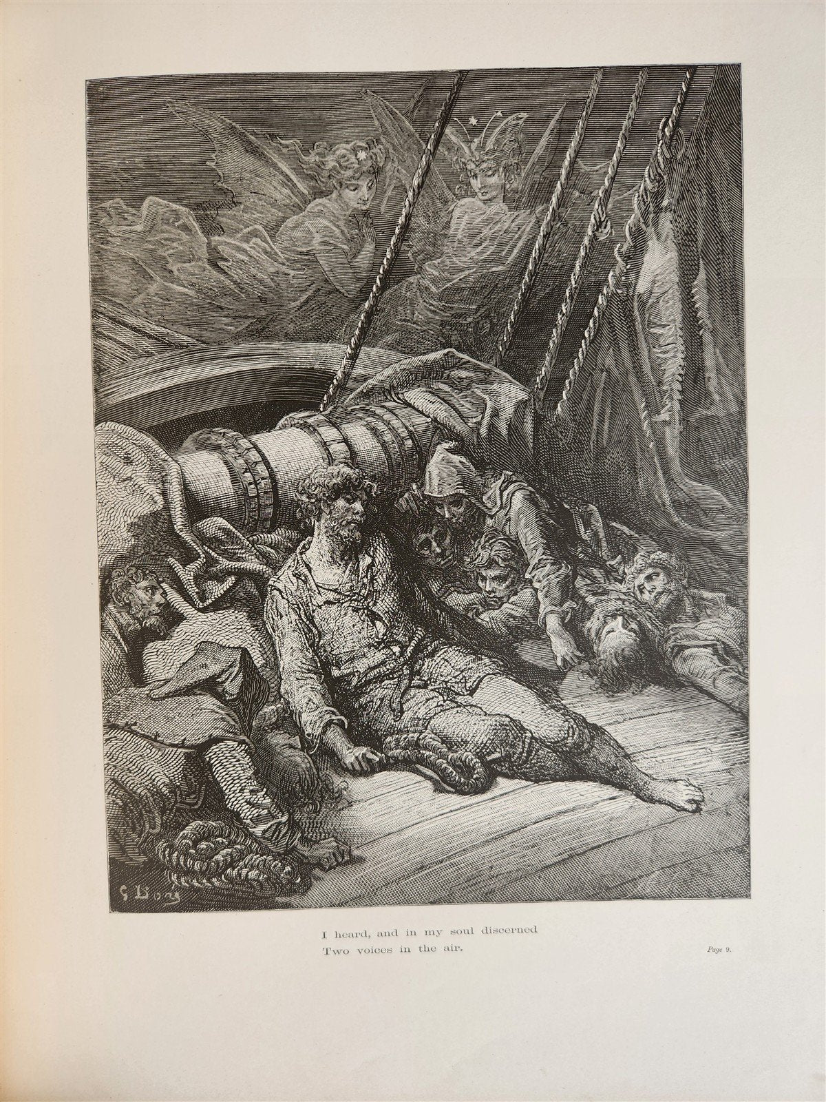 1877 The Rime of Ancient Mariner antique FOLIO Illustrated by GUSTAVE DORE