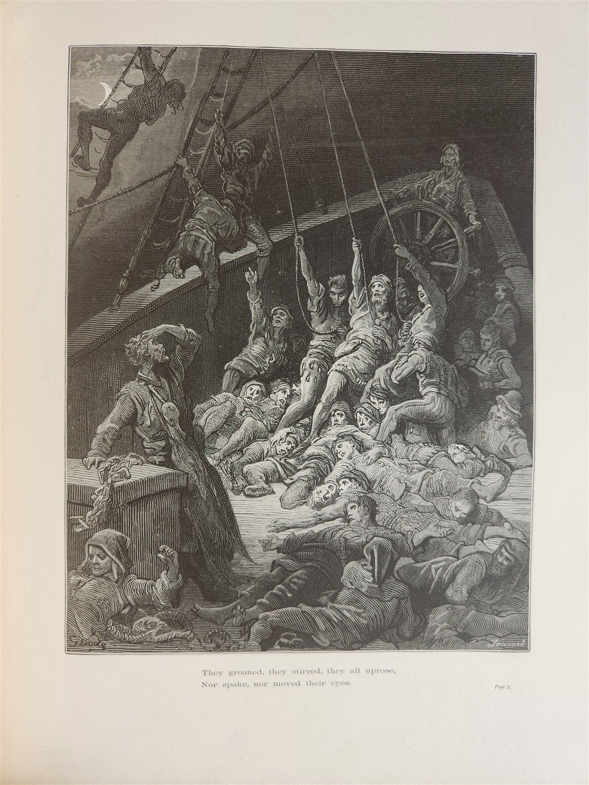 1877 The Rime of Ancient Mariner antique FOLIO Illustrated by GUSTAVE DORE