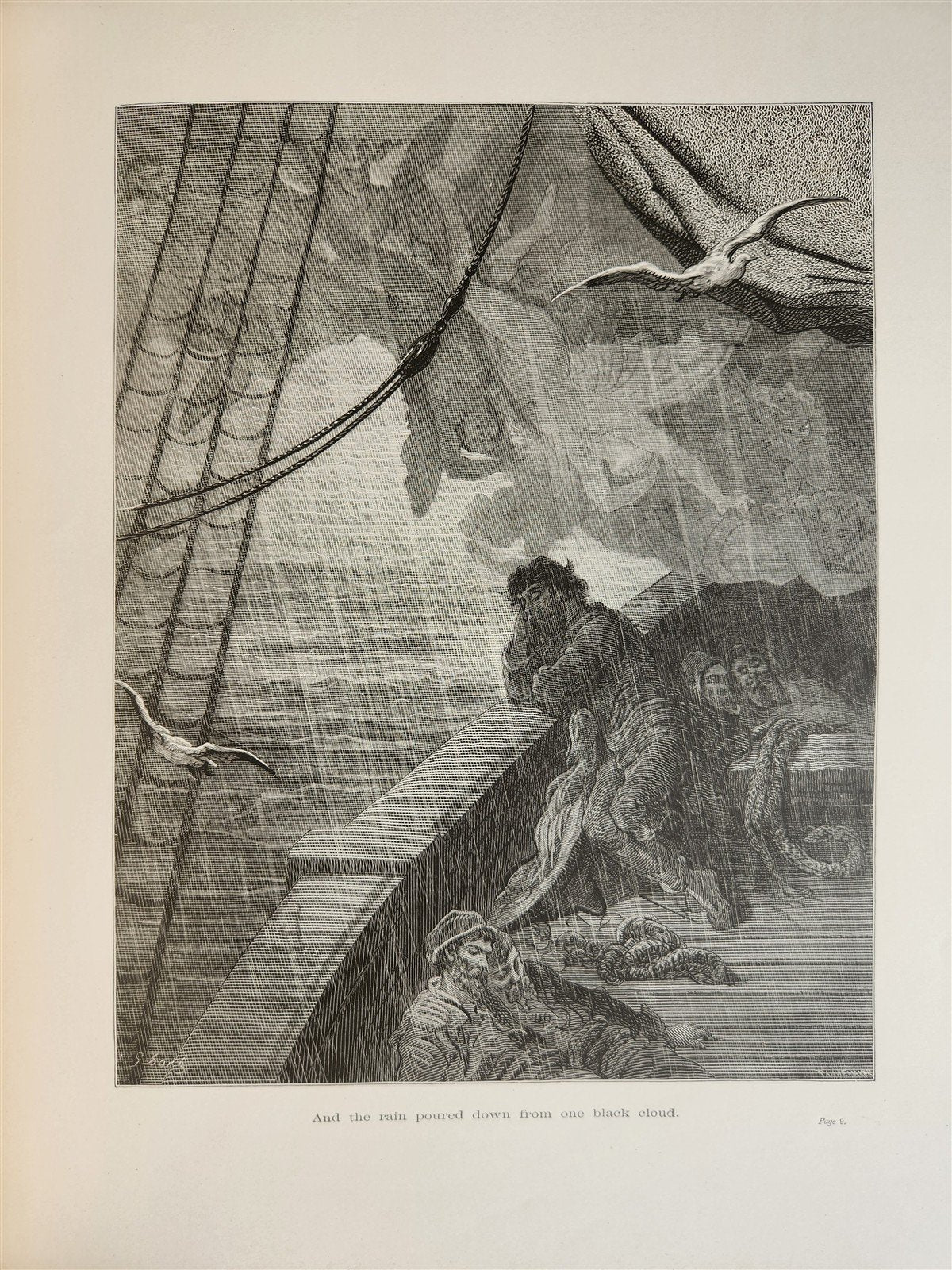 1877 The Rime of Ancient Mariner antique FOLIO Illustrated by GUSTAVE DORE