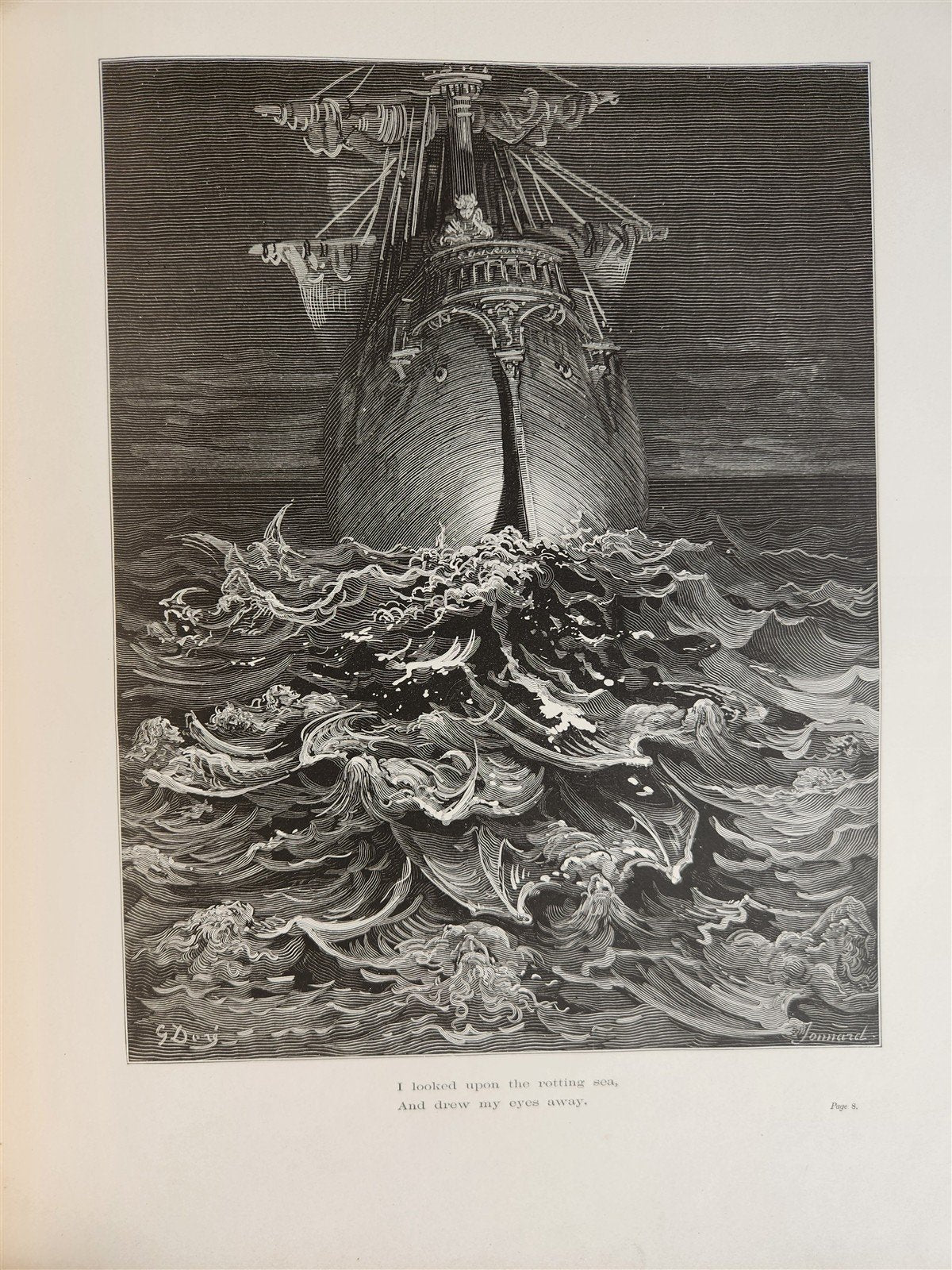 1877 The Rime of Ancient Mariner antique FOLIO Illustrated by GUSTAVE DORE