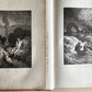 1870s BIBLE GUSTAVE DORE LLUSTRATED 2 VOLUMES MASSIVE FOLIO antique 230 plates
