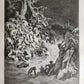 1870s BIBLE GUSTAVE DORE LLUSTRATED 2 VOLUMES MASSIVE FOLIO antique 230 plates