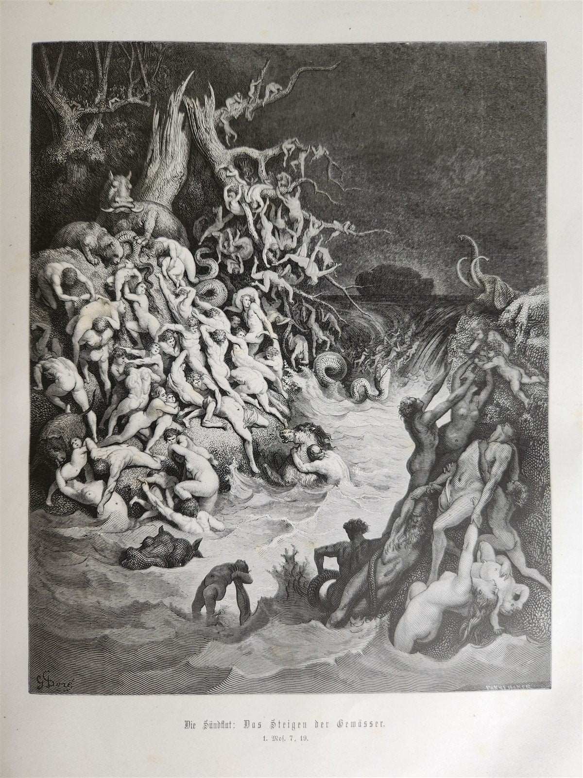 1870s BIBLE GUSTAVE DORE LLUSTRATED 2 VOLUMES MASSIVE FOLIO antique 230 plates