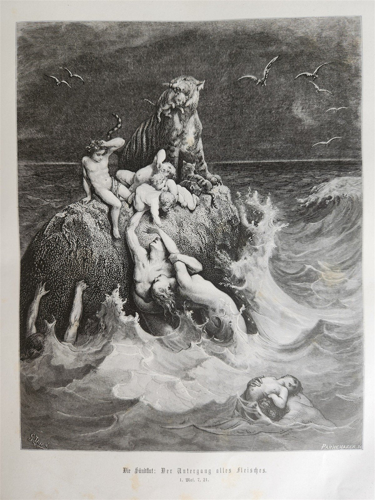 1870s BIBLE GUSTAVE DORE LLUSTRATED 2 VOLUMES MASSIVE FOLIO antique 230 plates