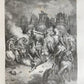 1870s BIBLE GUSTAVE DORE LLUSTRATED 2 VOLUMES MASSIVE FOLIO antique 230 plates