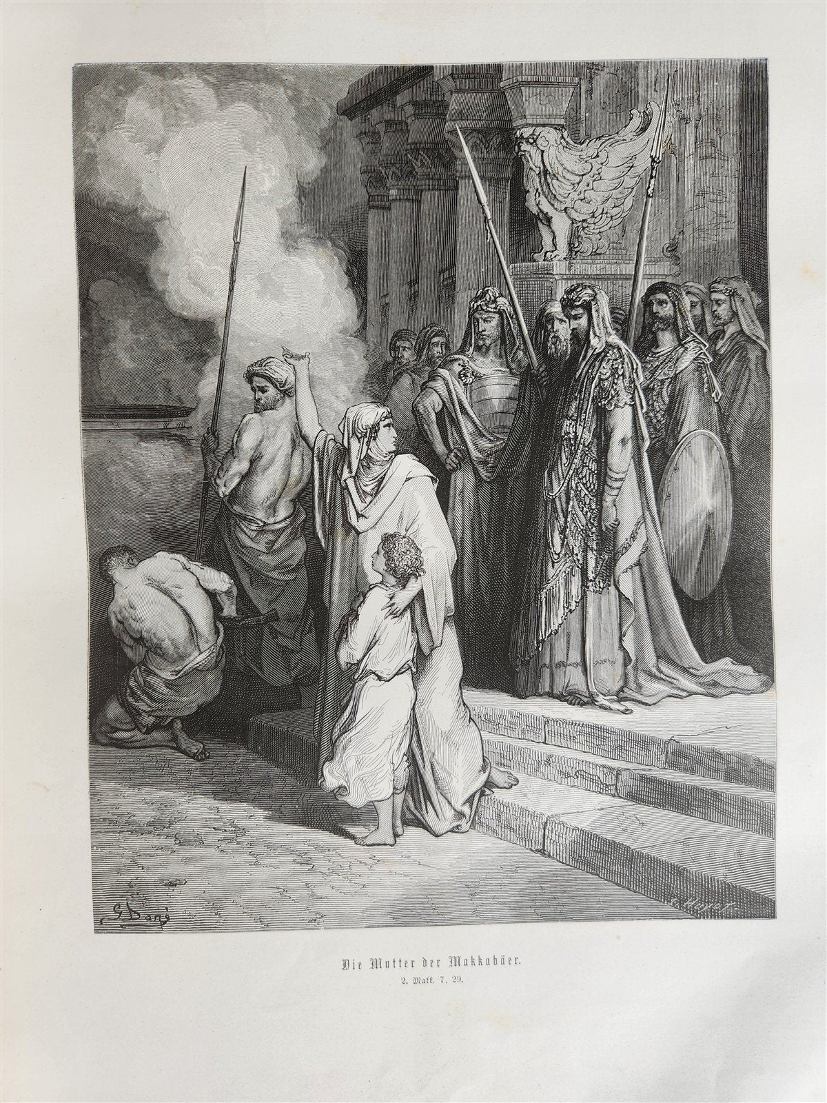 1870s BIBLE GUSTAVE DORE LLUSTRATED 2 VOLUMES MASSIVE FOLIO antique 230 plates