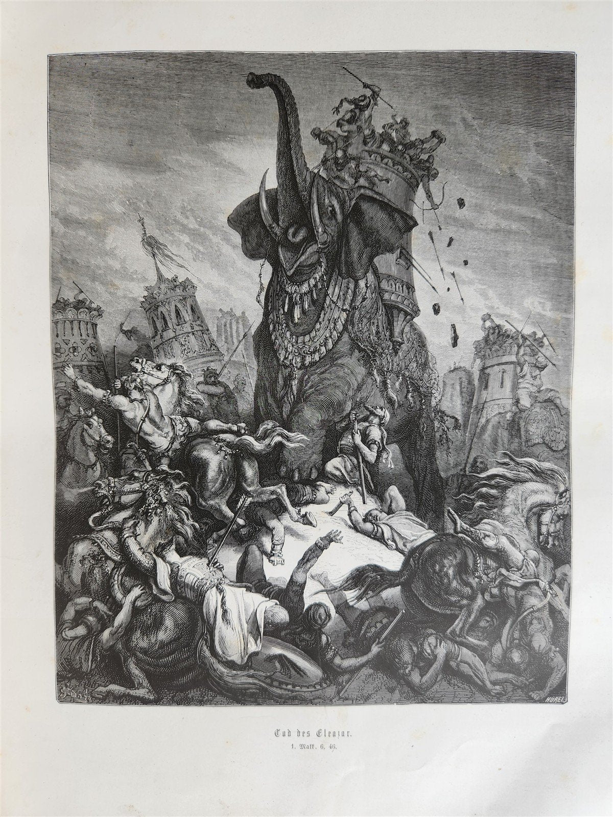 1870s BIBLE GUSTAVE DORE LLUSTRATED 2 VOLUMES MASSIVE FOLIO antique 230 plates