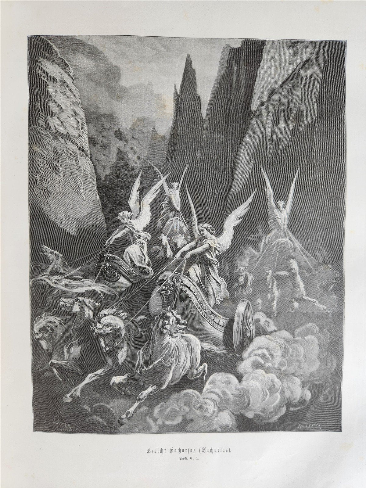 1870s BIBLE GUSTAVE DORE LLUSTRATED 2 VOLUMES MASSIVE FOLIO antique 230 plates