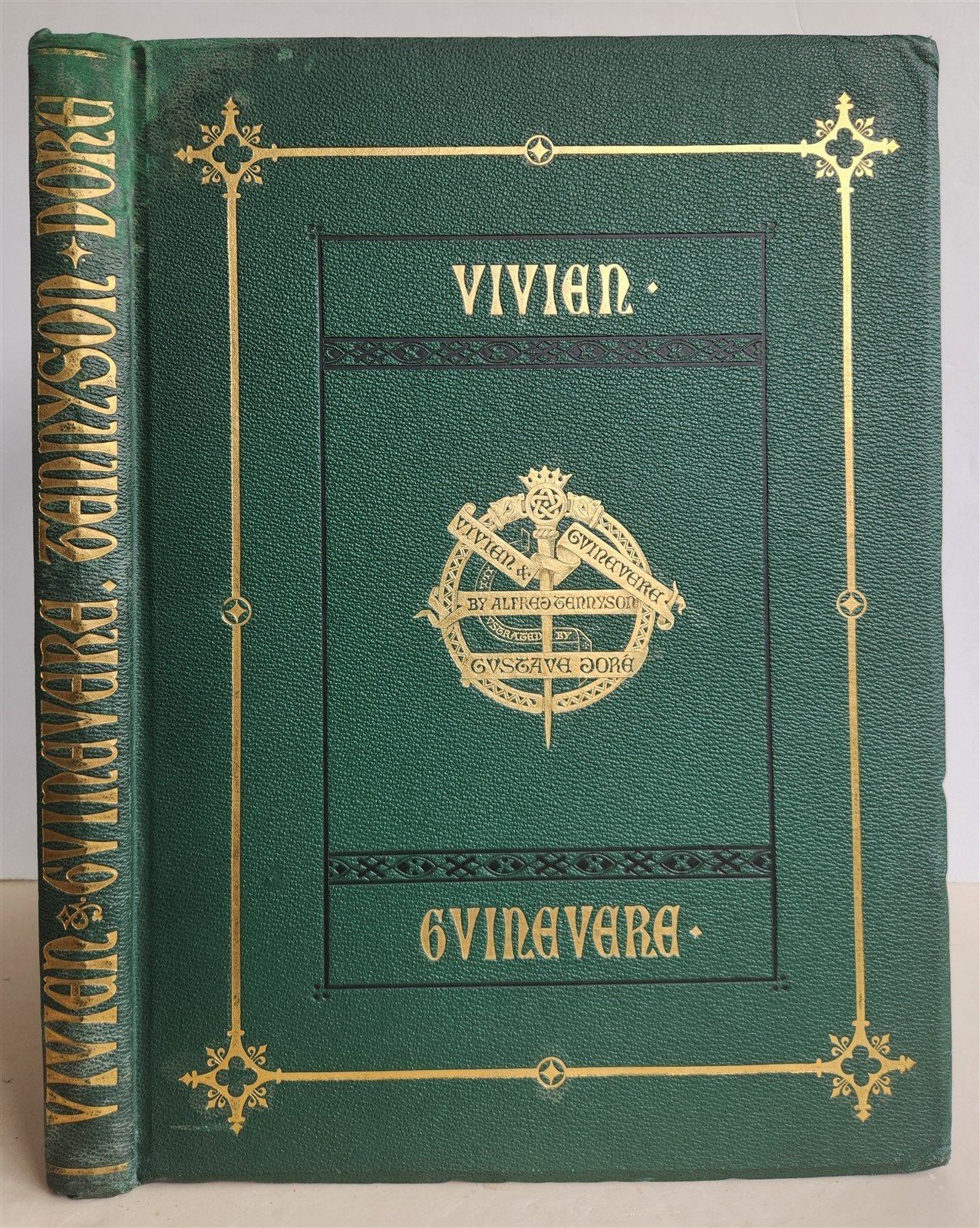 1867 GUSTAVE DORE ILLUSTRATED VIVIEN by ALFRED TENNYSON antique FOLIO poetry