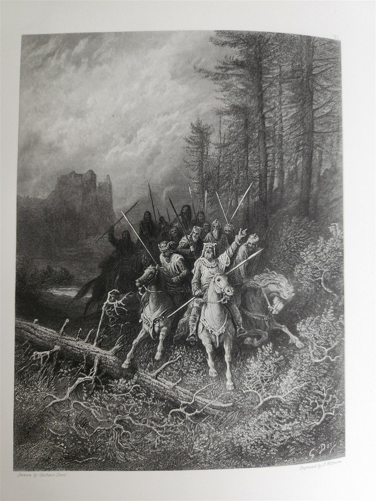 1867 GUSTAVE DORE ILLUSTRATED VIVIEN by ALFRED TENNYSON antique FOLIO poetry