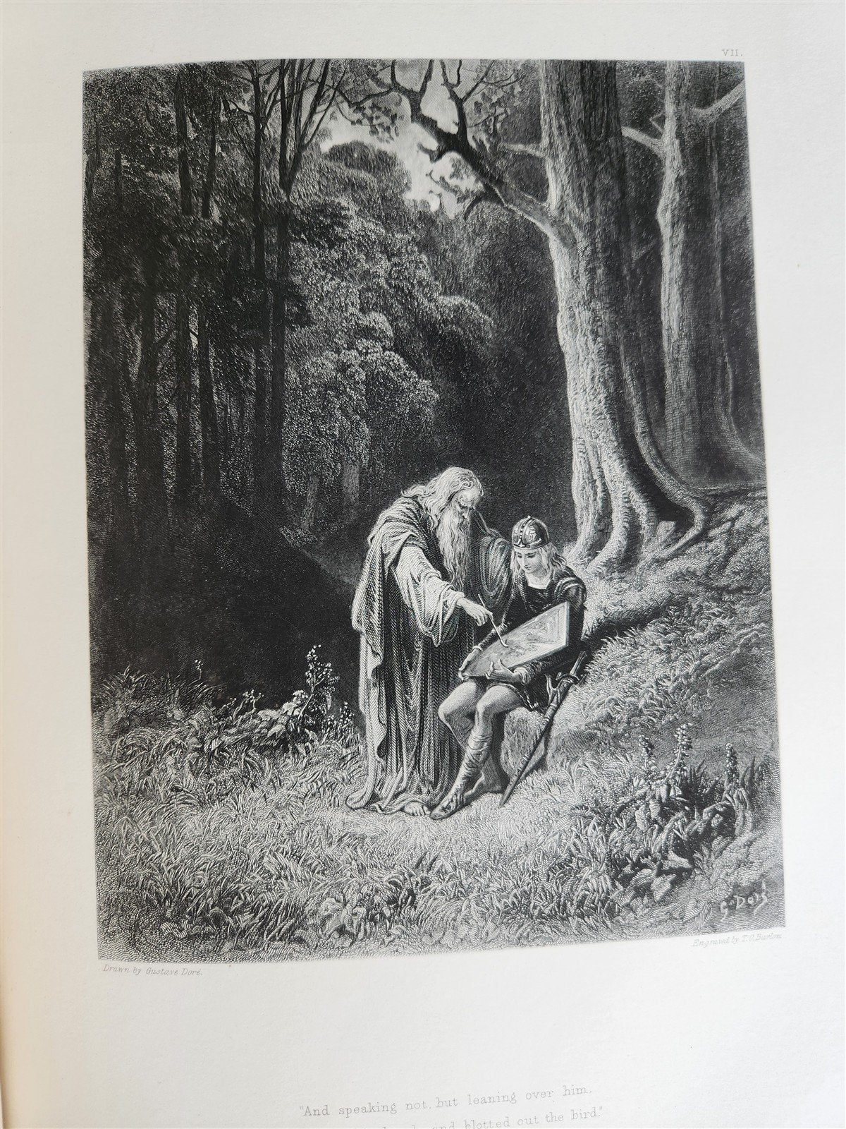1867 GUSTAVE DORE ILLUSTRATED VIVIEN by ALFRED TENNYSON antique FOLIO poetry