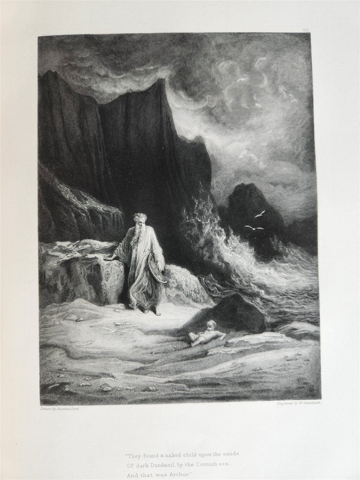 1867 GUSTAVE DORE ILLUSTRATED VIVIEN by ALFRED TENNYSON antique FOLIO poetry