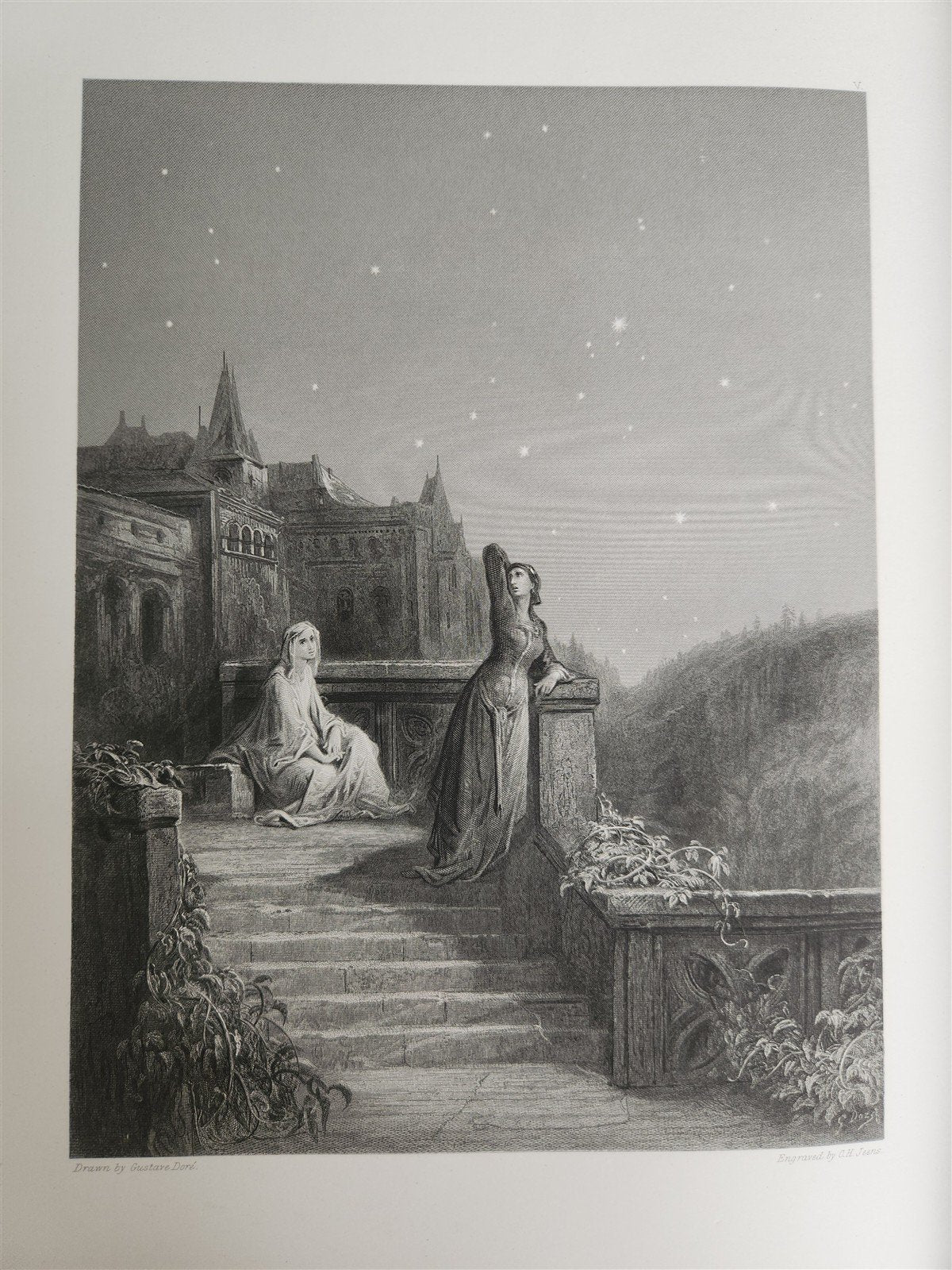 1867 GUSTAVE DORE ILLUSTRATED VIVIEN by ALFRED TENNYSON antique FOLIO poetry