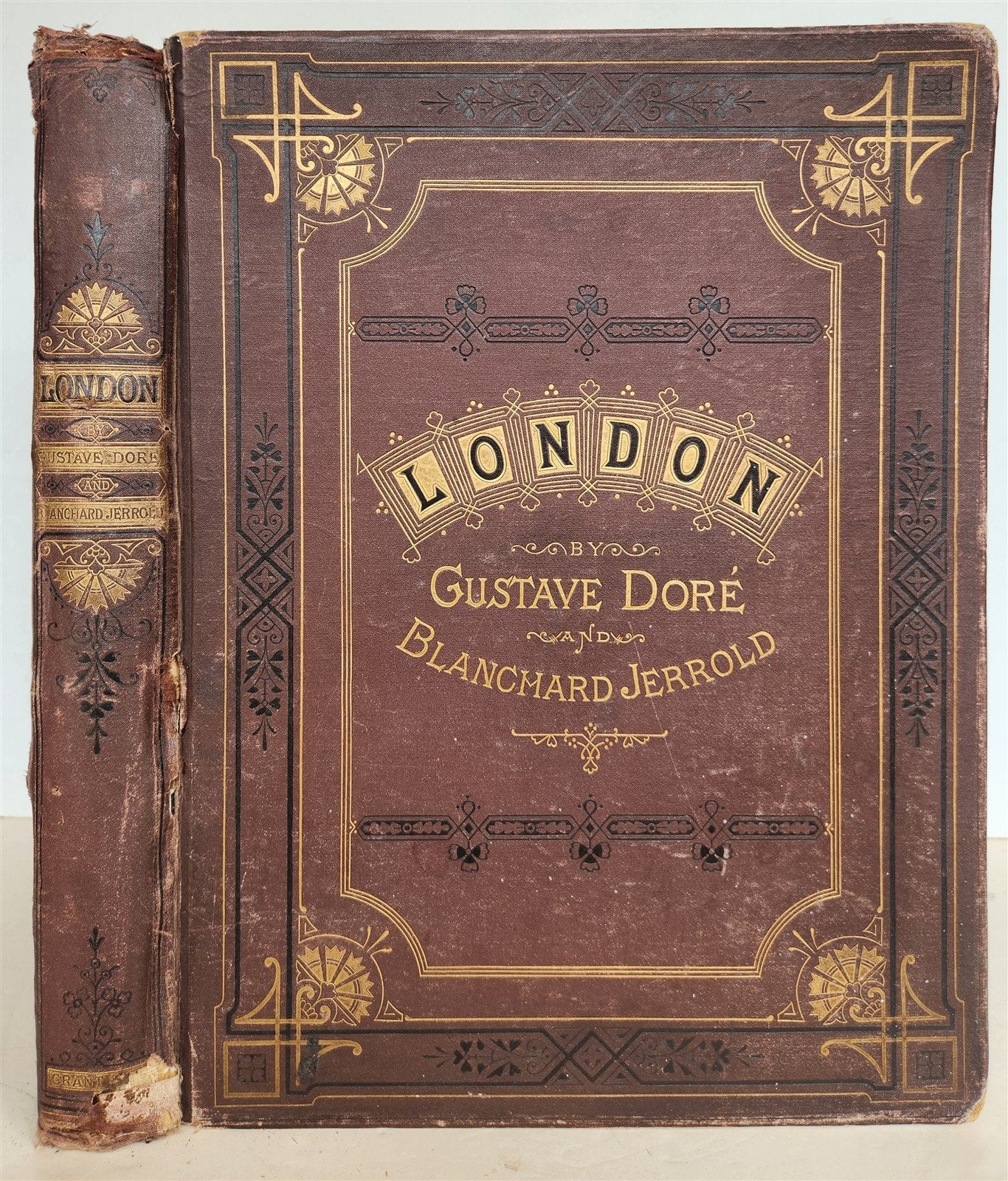 1872 LONDON PILGRIMAGE by B. Jerrold antique ILLUSTRATED by GUSTAVE DORE FOLIO