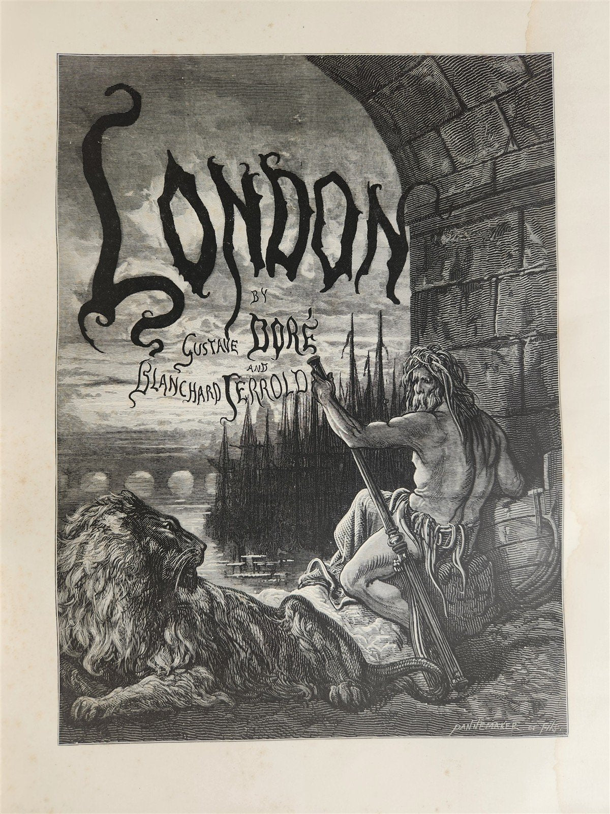 1872 LONDON PILGRIMAGE by B. Jerrold antique ILLUSTRATED by GUSTAVE DORE FOLIO