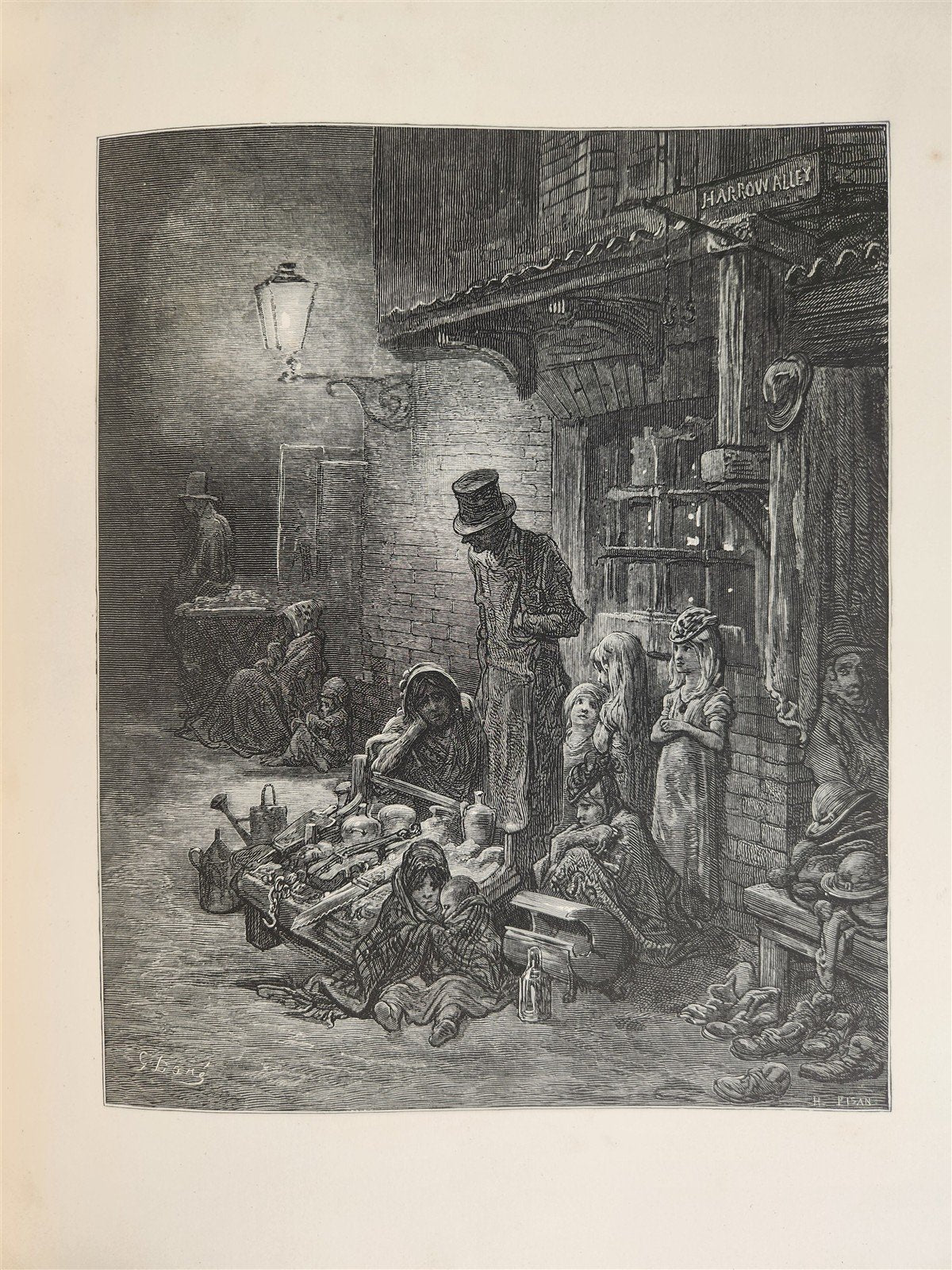 1872 LONDON PILGRIMAGE by B. Jerrold antique ILLUSTRATED by GUSTAVE DORE FOLIO