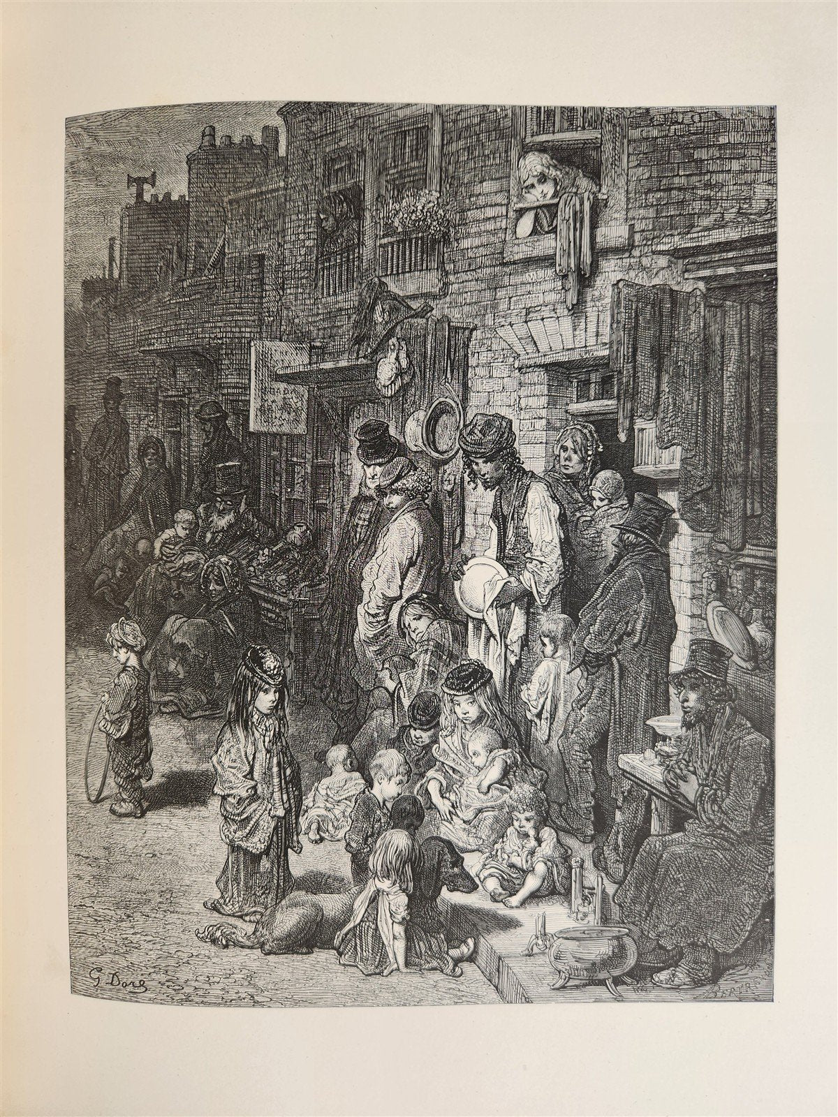 1872 LONDON PILGRIMAGE by B. Jerrold antique ILLUSTRATED by GUSTAVE DORE FOLIO
