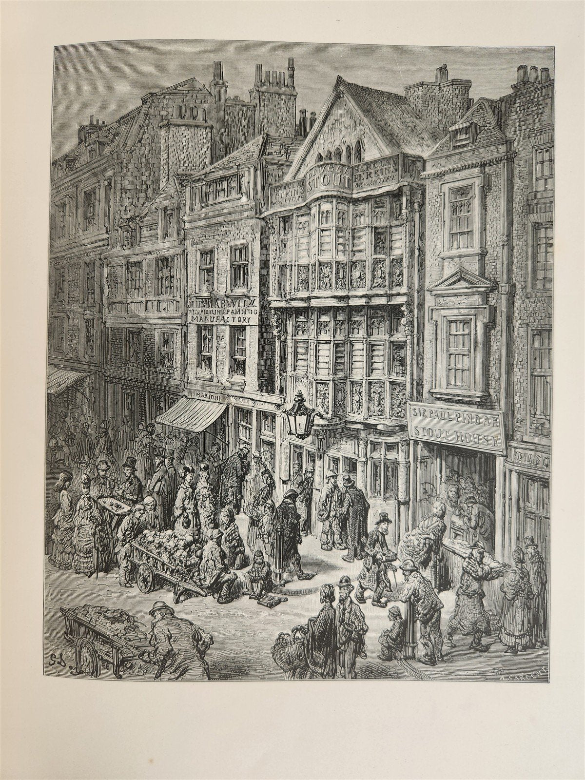 1872 LONDON PILGRIMAGE by B. Jerrold antique ILLUSTRATED by GUSTAVE DORE FOLIO