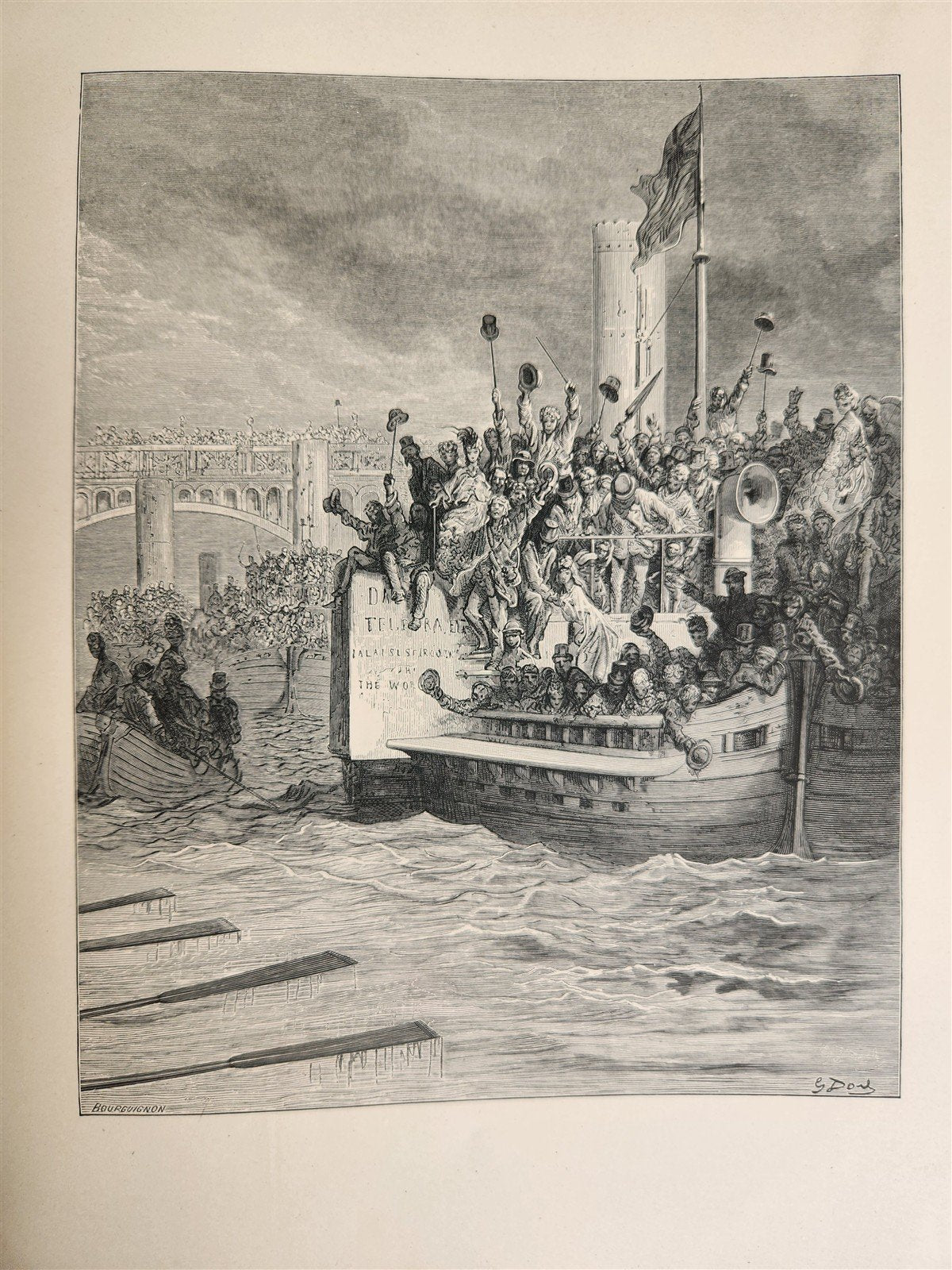 1872 LONDON PILGRIMAGE by B. Jerrold antique ILLUSTRATED by GUSTAVE DORE FOLIO