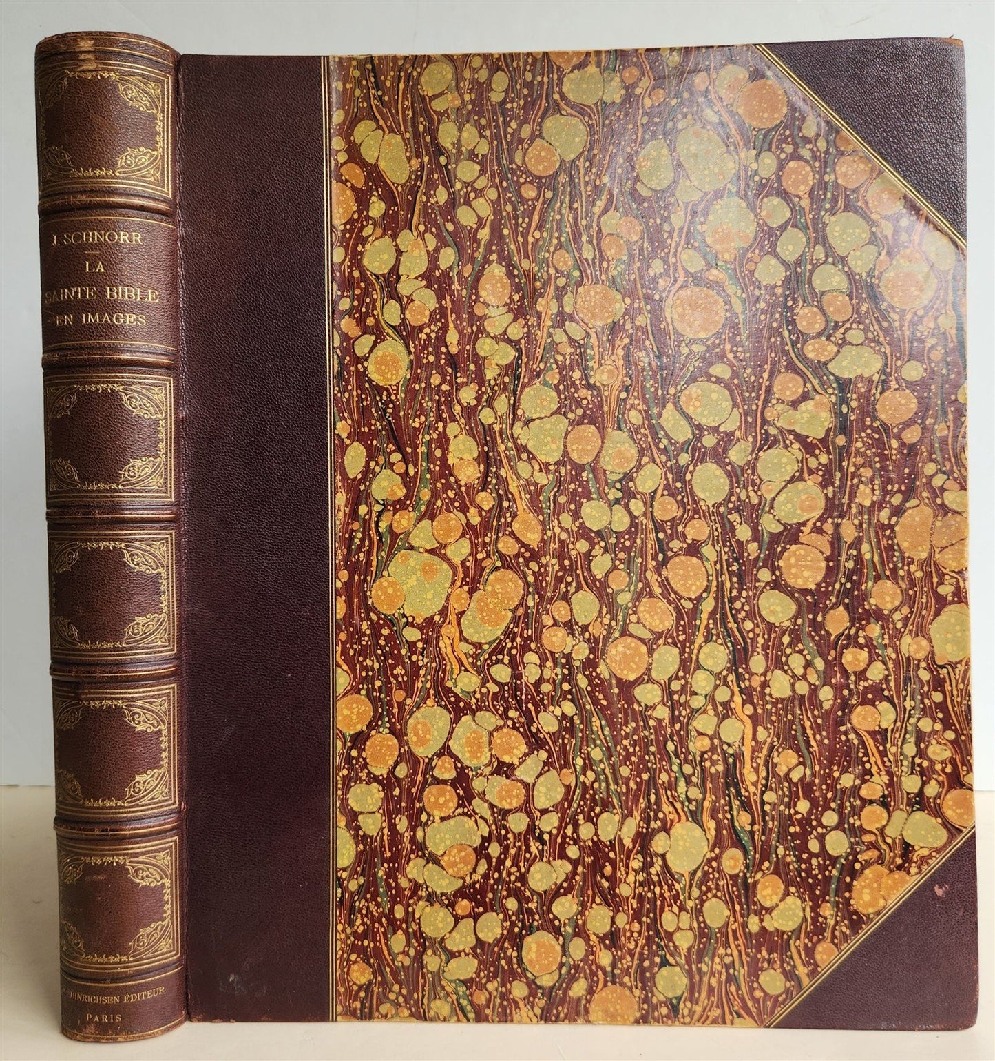 1880s BIBLE in FRENCH antique ILLUSTRATED FOLIO La Sainte Bible en Images
