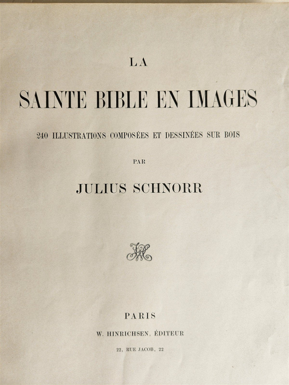 1880s BIBLE in FRENCH antique ILLUSTRATED FOLIO La Sainte Bible en Images