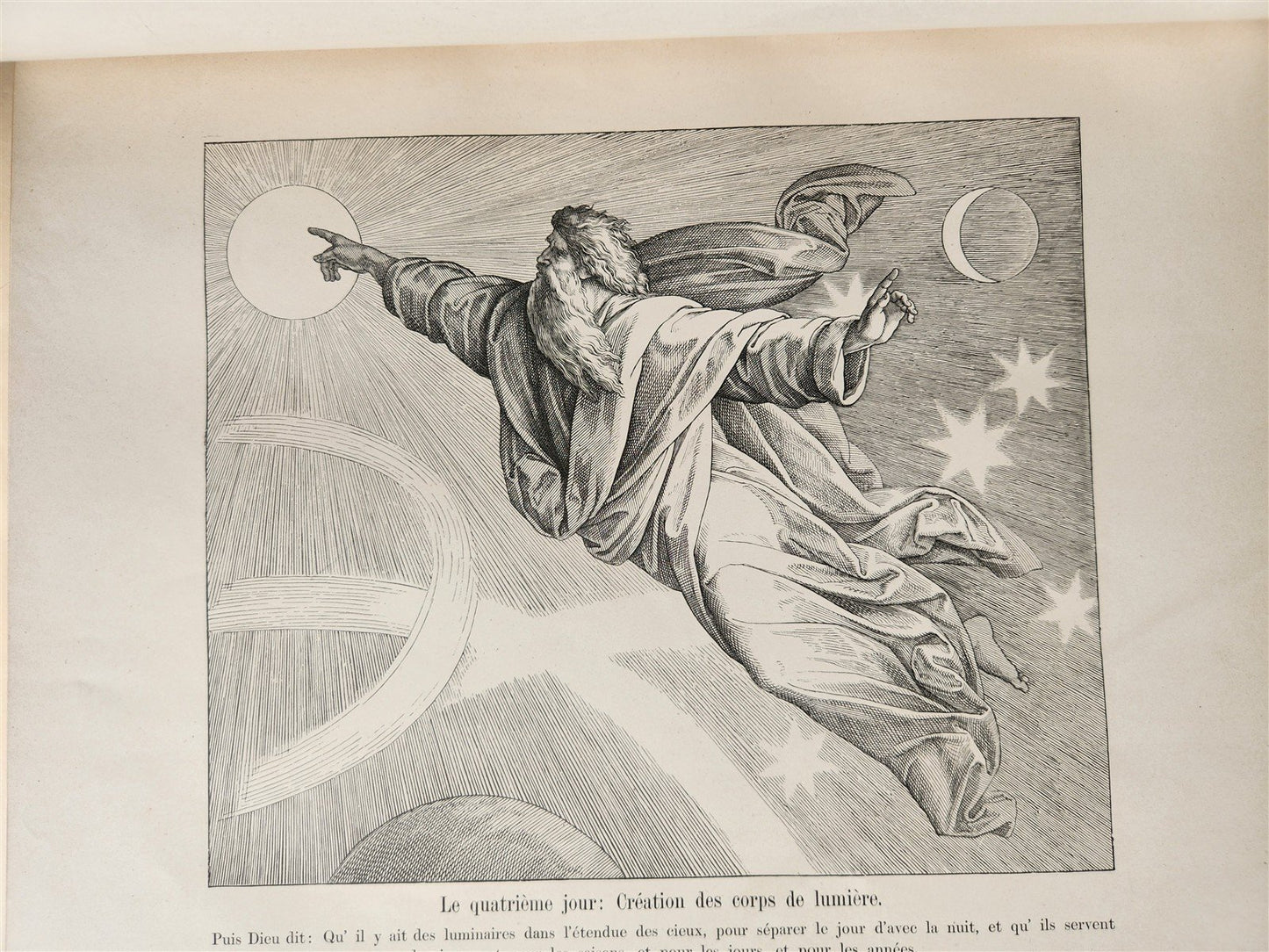 1880s BIBLE in FRENCH antique ILLUSTRATED FOLIO La Sainte Bible en Images