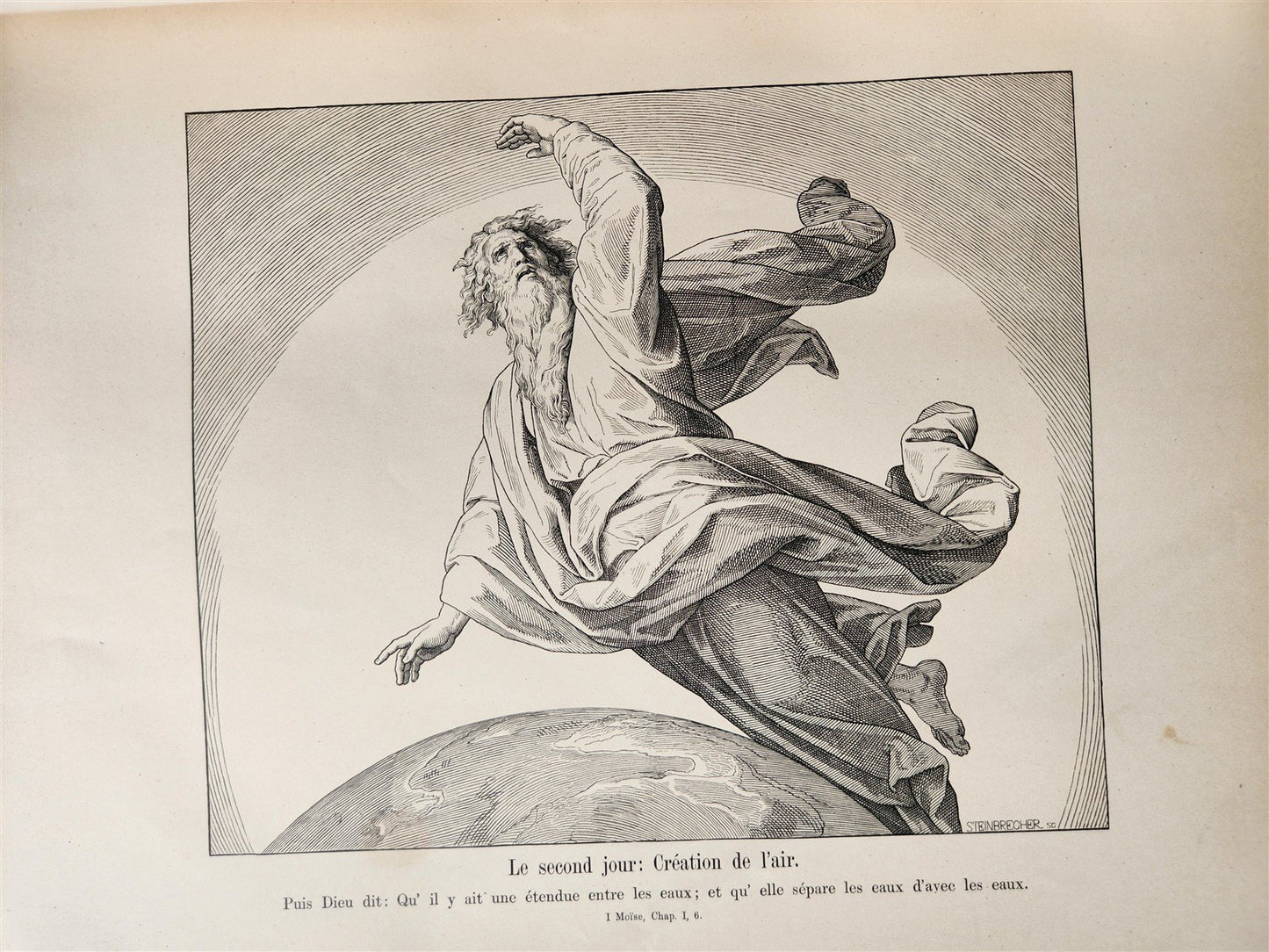 1880s BIBLE in FRENCH antique ILLUSTRATED FOLIO La Sainte Bible en Images