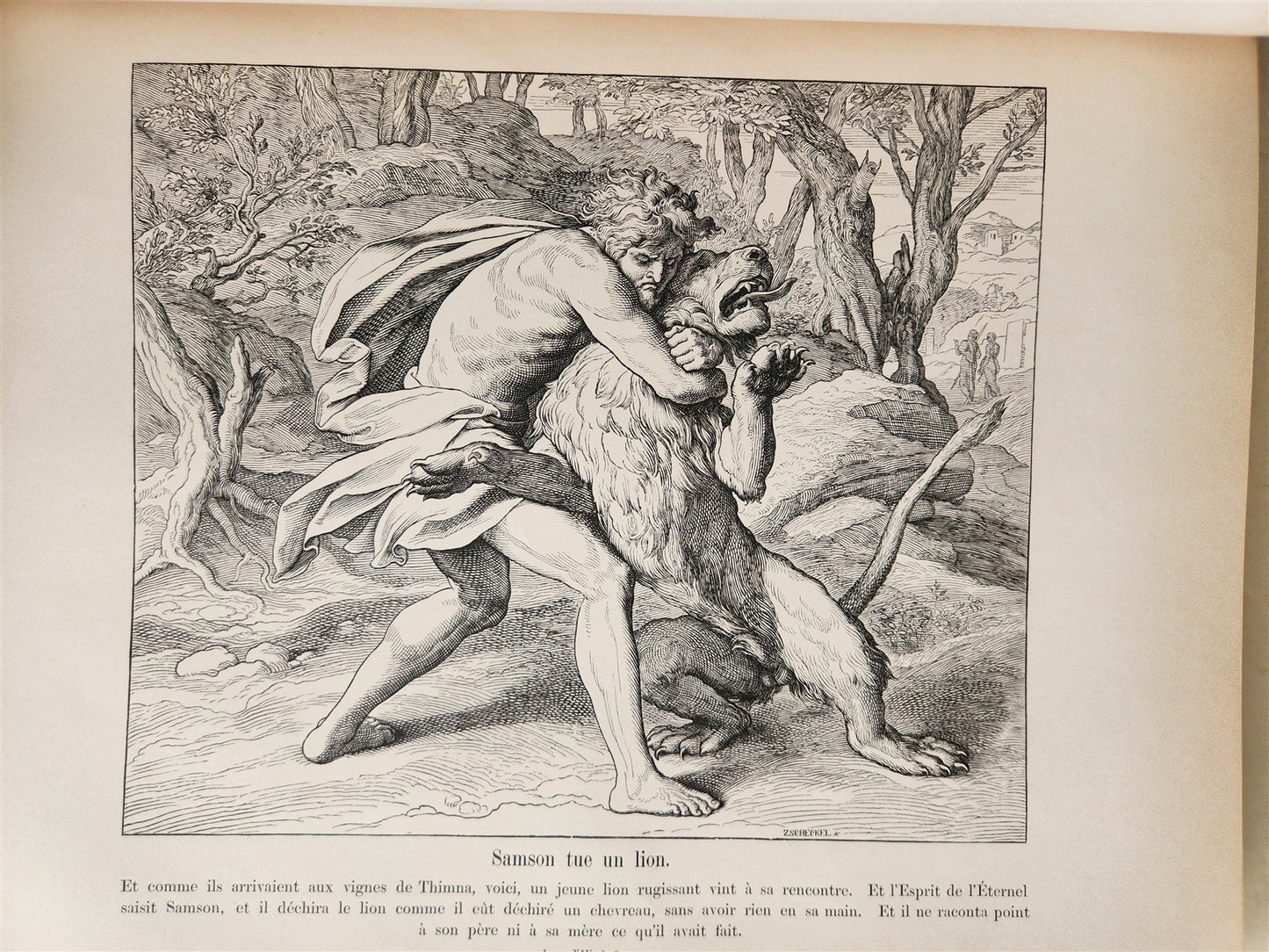 1880s BIBLE in FRENCH antique ILLUSTRATED FOLIO La Sainte Bible en Images