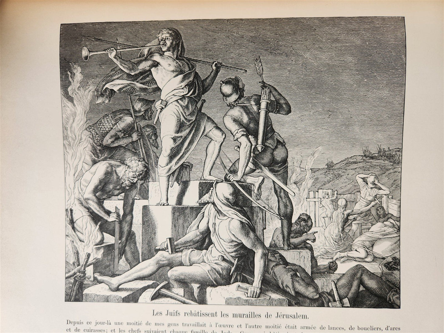 1880s BIBLE in FRENCH antique ILLUSTRATED FOLIO La Sainte Bible en Images