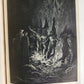 1872 DANTE in FRENCH antique GUSTAVE DORE ILLUSTRATED FOLIO PURGATOIRE & PARADIS