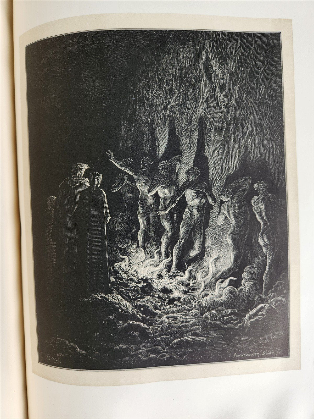 1872 DANTE in FRENCH antique GUSTAVE DORE ILLUSTRATED FOLIO PURGATOIRE & PARADIS