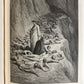 1872 DANTE in FRENCH antique GUSTAVE DORE ILLUSTRATED FOLIO PURGATOIRE & PARADIS
