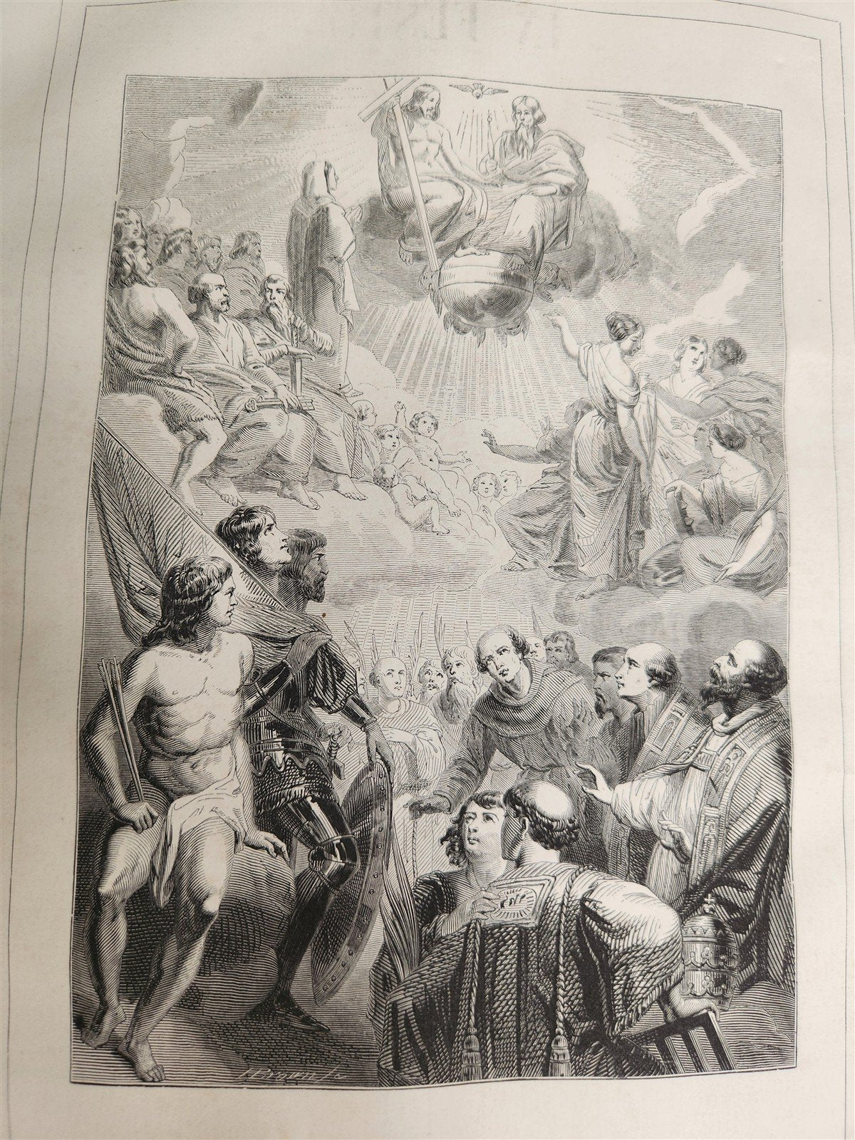 1850 MISSALE ROMANUM antique DECORATIVE BINDING w/ SILVER FITTINGS illustrated