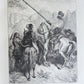 1875 DON QUIJOTE by CERVANTES 2 VOLUMES antique GUSTAVE DORE ILLUSTRATED FOLIO