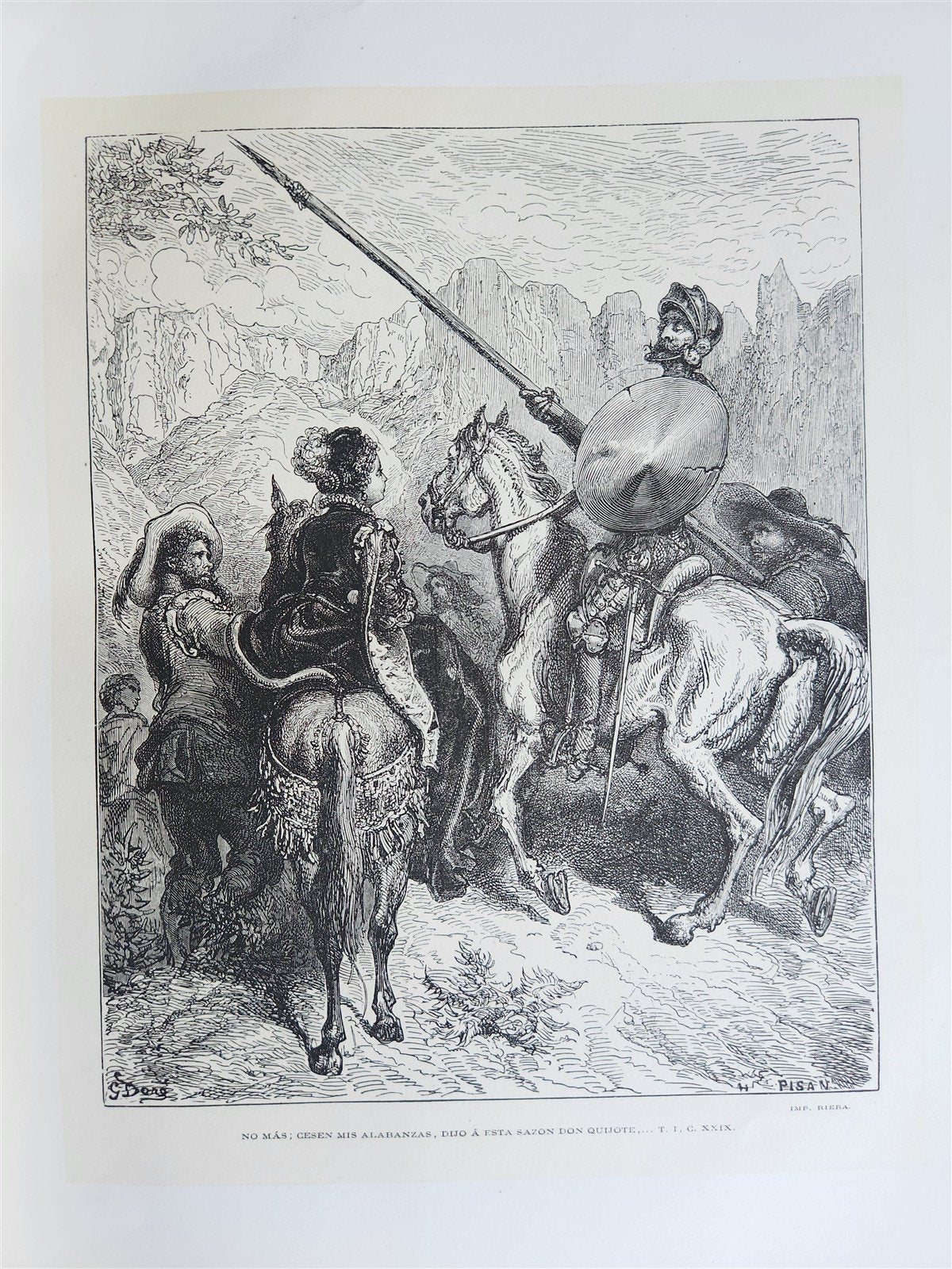 1875 DON QUIJOTE by CERVANTES 2 VOLUMES antique GUSTAVE DORE ILLUSTRATED FOLIO