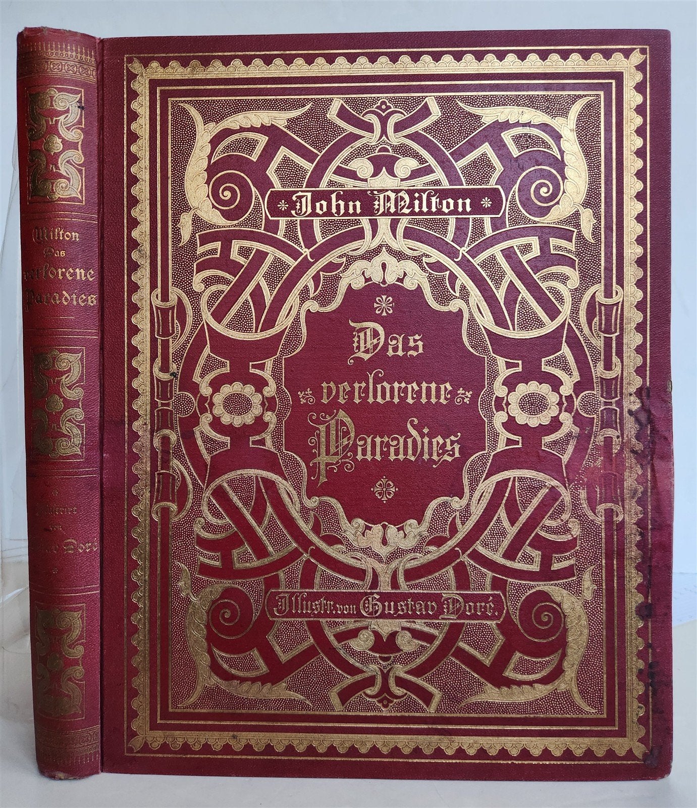1880s PARADISE LOST by JOHN MILTON antique GUSTAVE DORE ILLUSTRATED FOLIO German