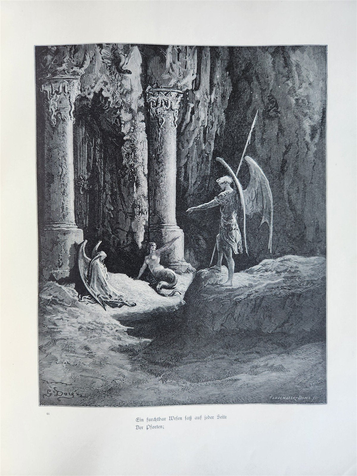 1880s PARADISE LOST by JOHN MILTON antique GUSTAVE DORE ILLUSTRATED FOLIO German