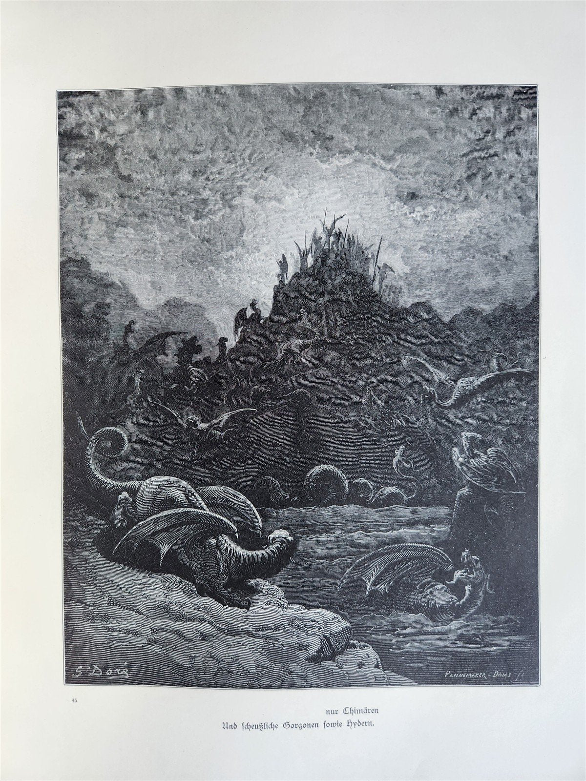 1880s PARADISE LOST by JOHN MILTON antique GUSTAVE DORE ILLUSTRATED FOLIO German