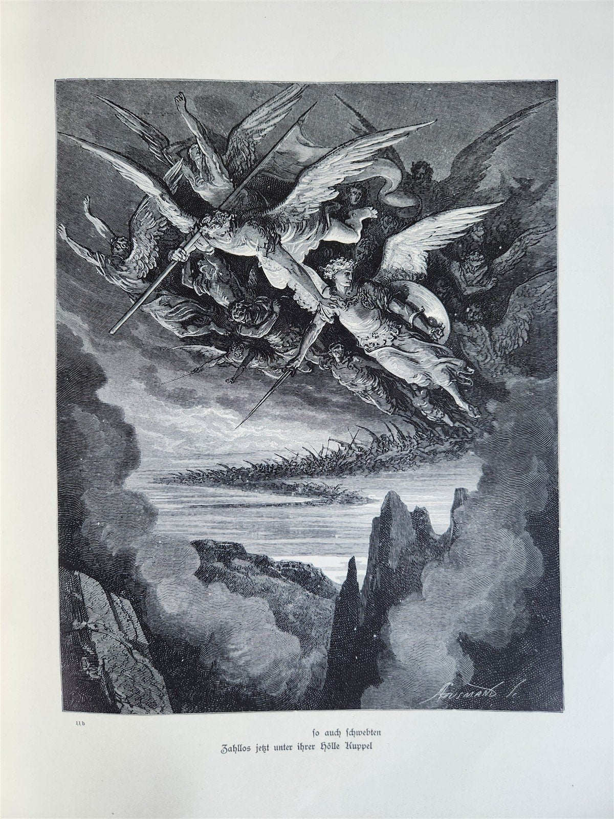 1880s PARADISE LOST by JOHN MILTON antique GUSTAVE DORE ILLUSTRATED FOLIO German