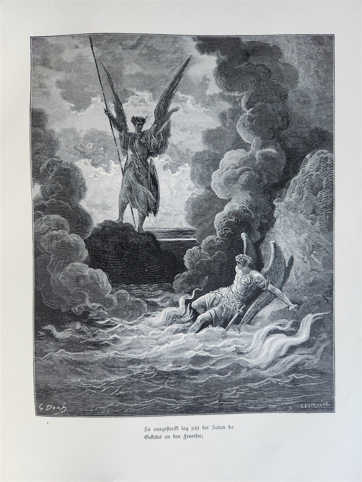 1880s PARADISE LOST by JOHN MILTON antique GUSTAVE DORE ILLUSTRATED FOLIO German