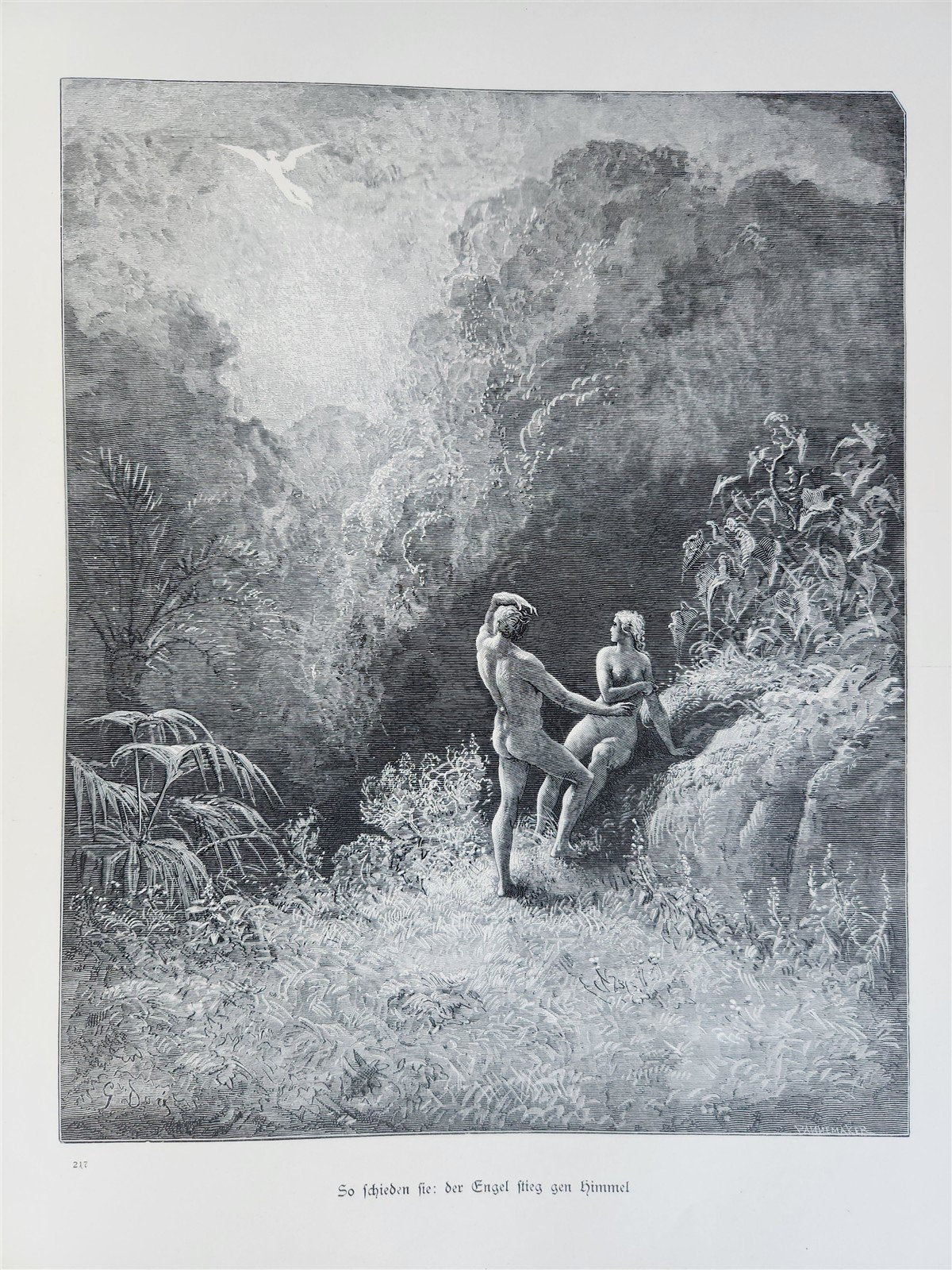 1880s PARADISE LOST by JOHN MILTON antique GUSTAVE DORE ILLUSTRATED FOLIO German