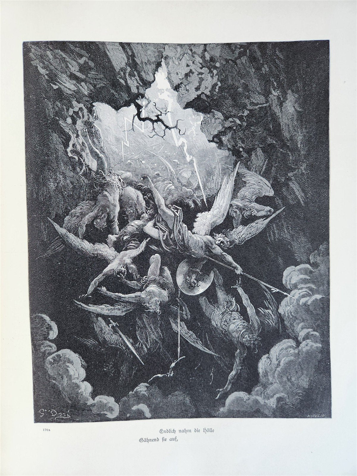 1880s PARADISE LOST by JOHN MILTON antique GUSTAVE DORE ILLUSTRATED FOLIO German