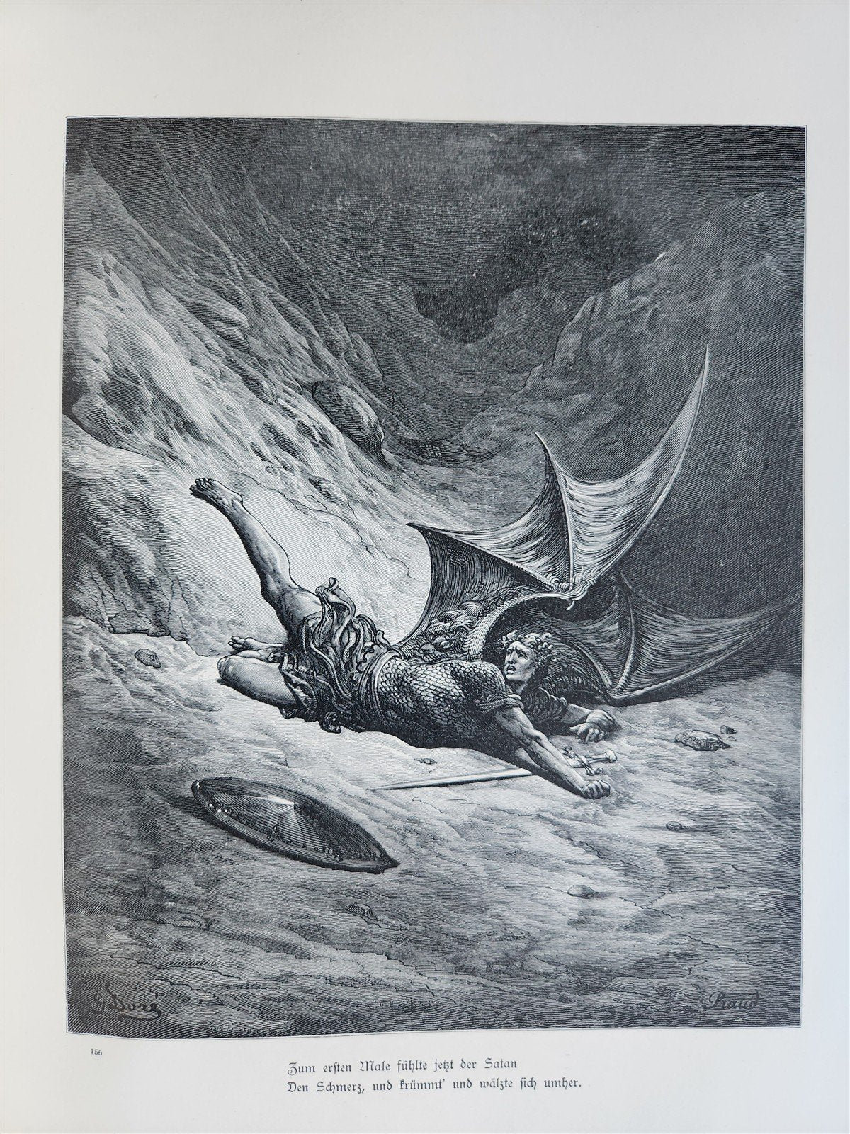 1880s PARADISE LOST by JOHN MILTON antique GUSTAVE DORE ILLUSTRATED FOLIO German