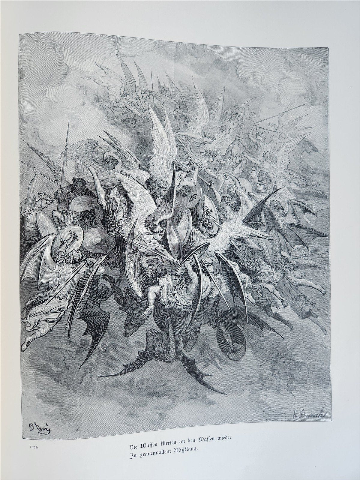 1880s PARADISE LOST by JOHN MILTON antique GUSTAVE DORE ILLUSTRATED FOLIO German