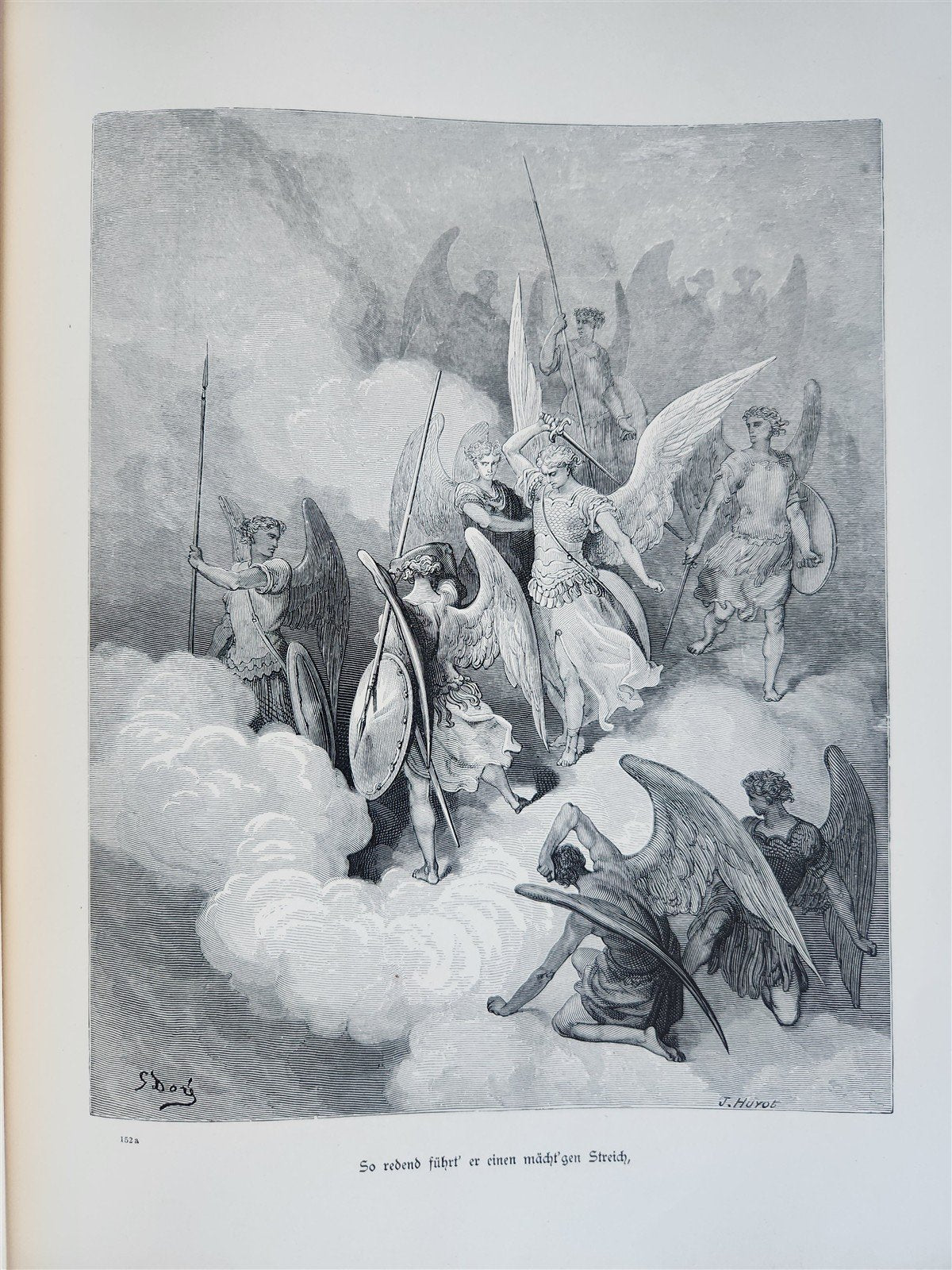 1880s PARADISE LOST by JOHN MILTON antique GUSTAVE DORE ILLUSTRATED FOLIO German